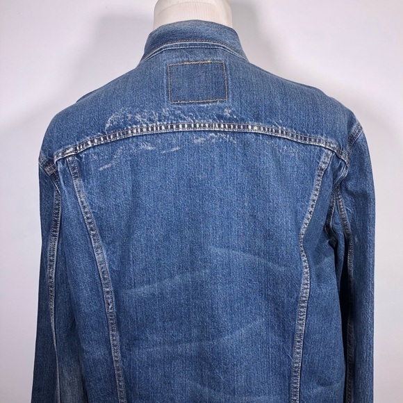 LEVI’S Distressed Trucker Denim Jean Jacket - Picture 11 of 14